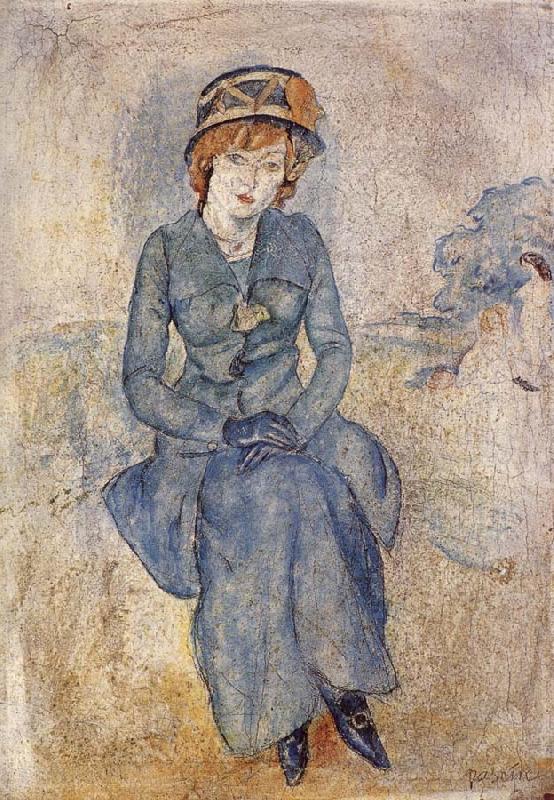 Jules Pascin Aiermina wearing the green dress